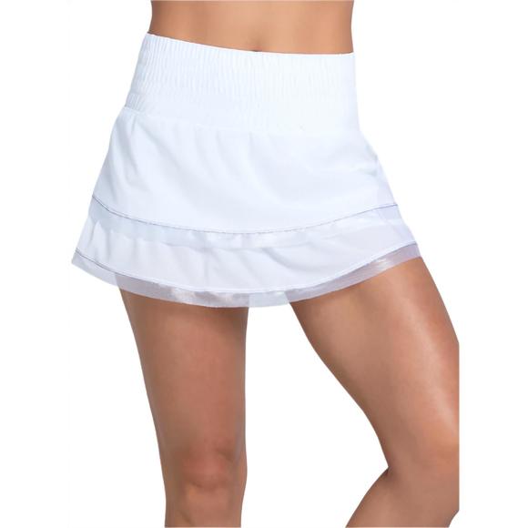 NEW LUCKY IN LOVE mystic double ruffle skirt in white